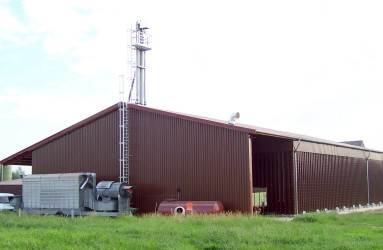 Neubau einer Getreidelagerhalle mit mobilem Trockner